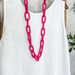 Pink Seed Bead Necklace