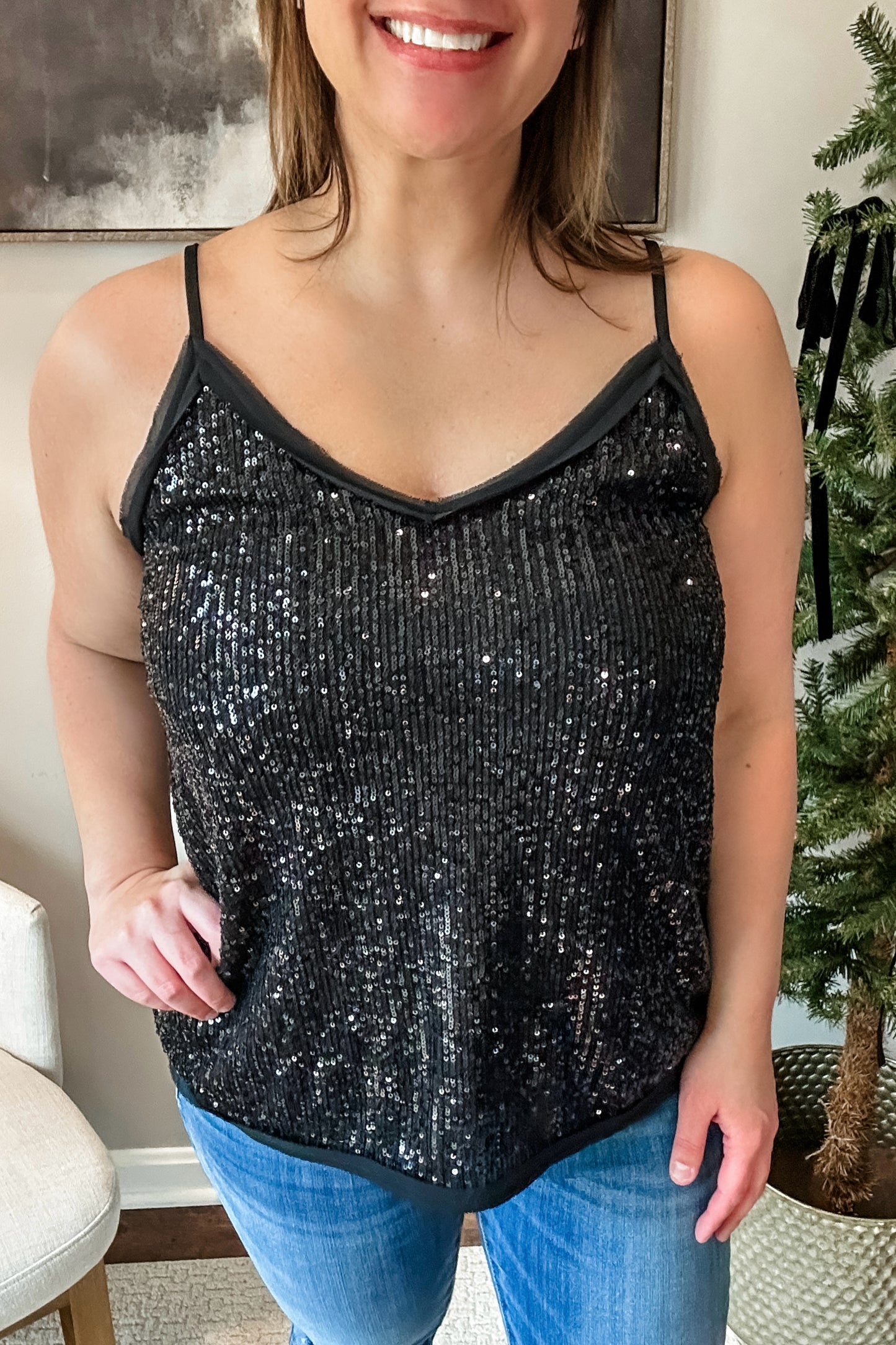 (M) Entro Sequin Camisole