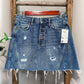 (4) Free People Denim Skirt