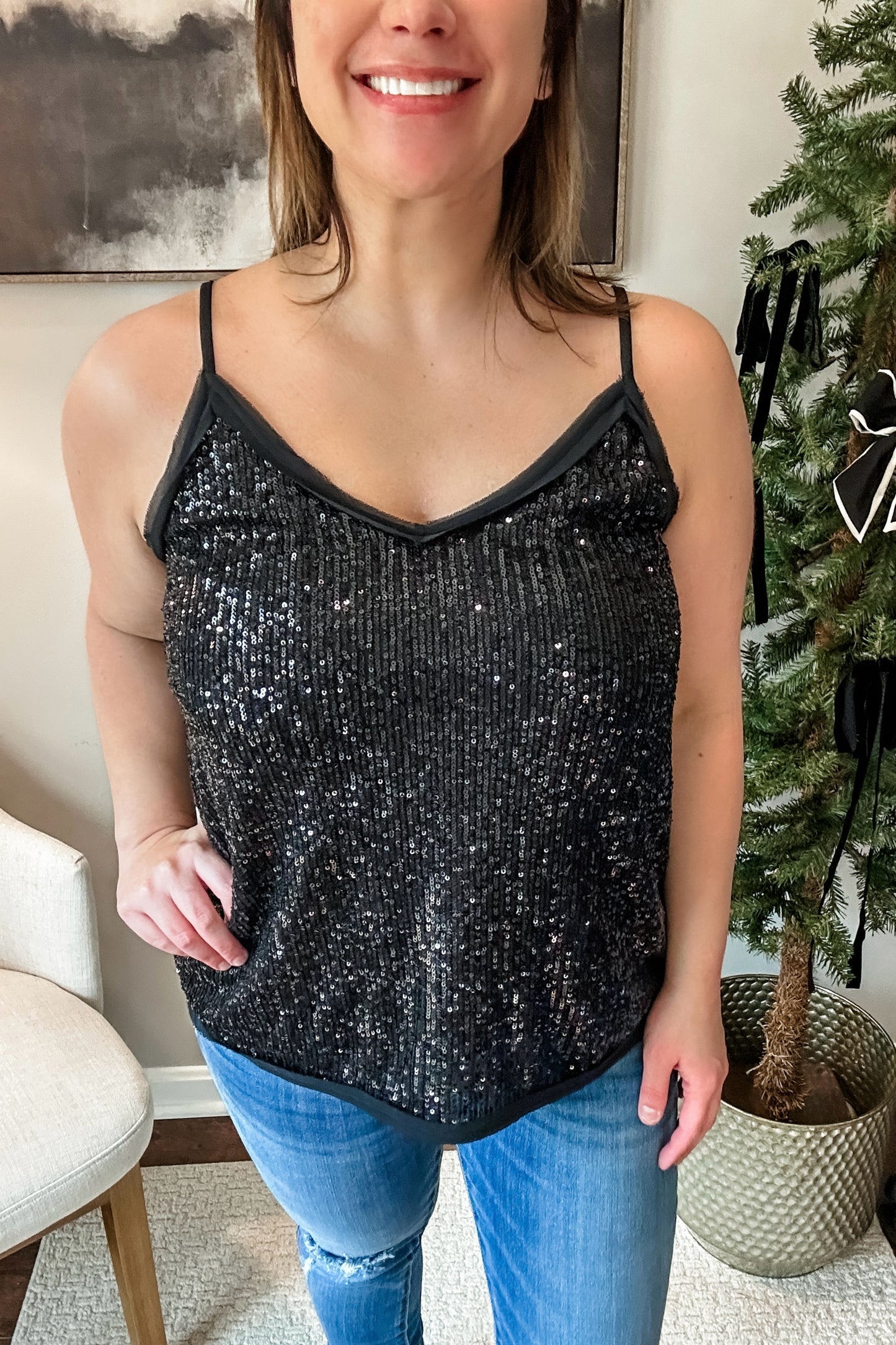 (M) Entro Sequin Camisole