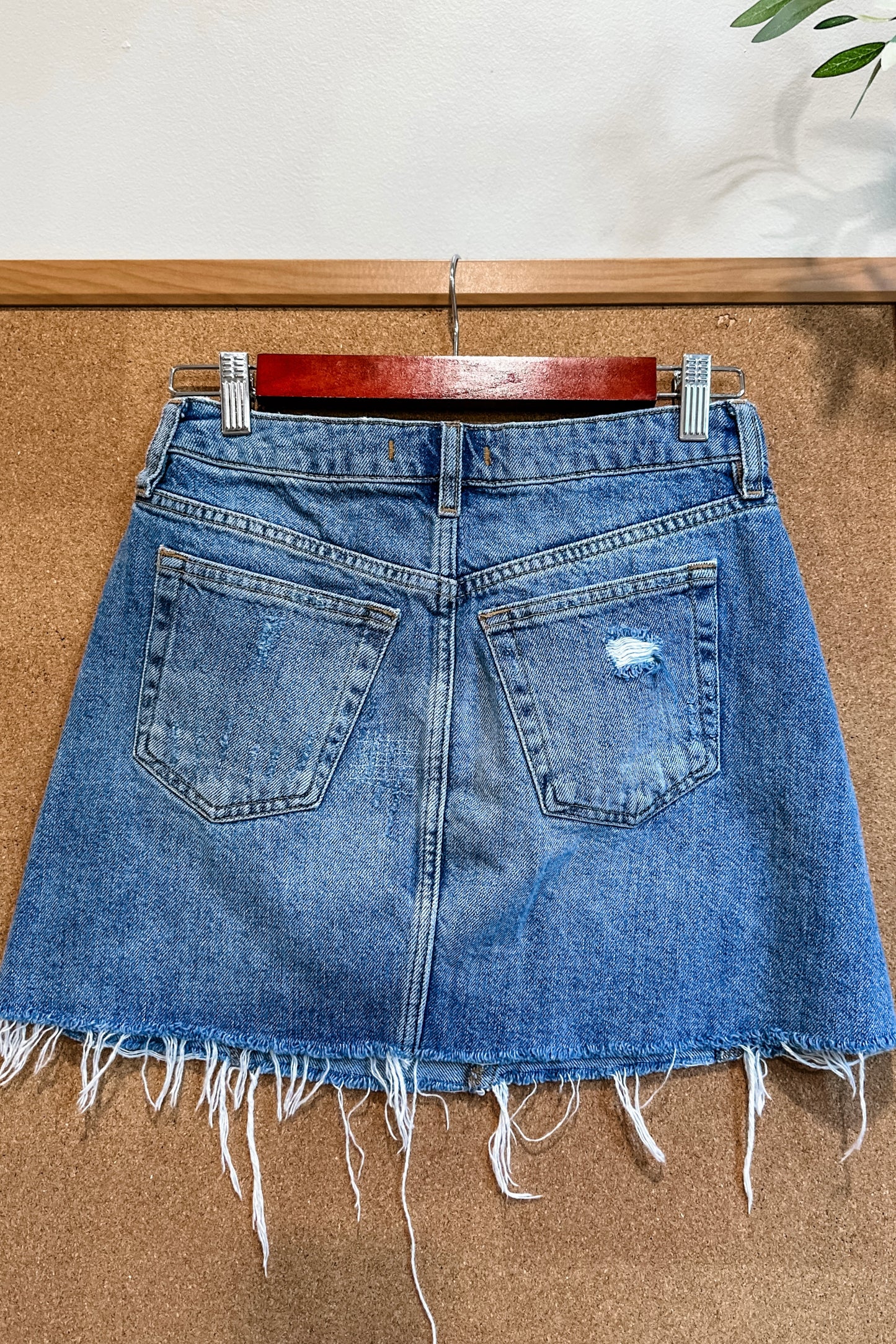 (4) Free People Denim Skirt