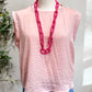 Pink Seed Bead Necklace