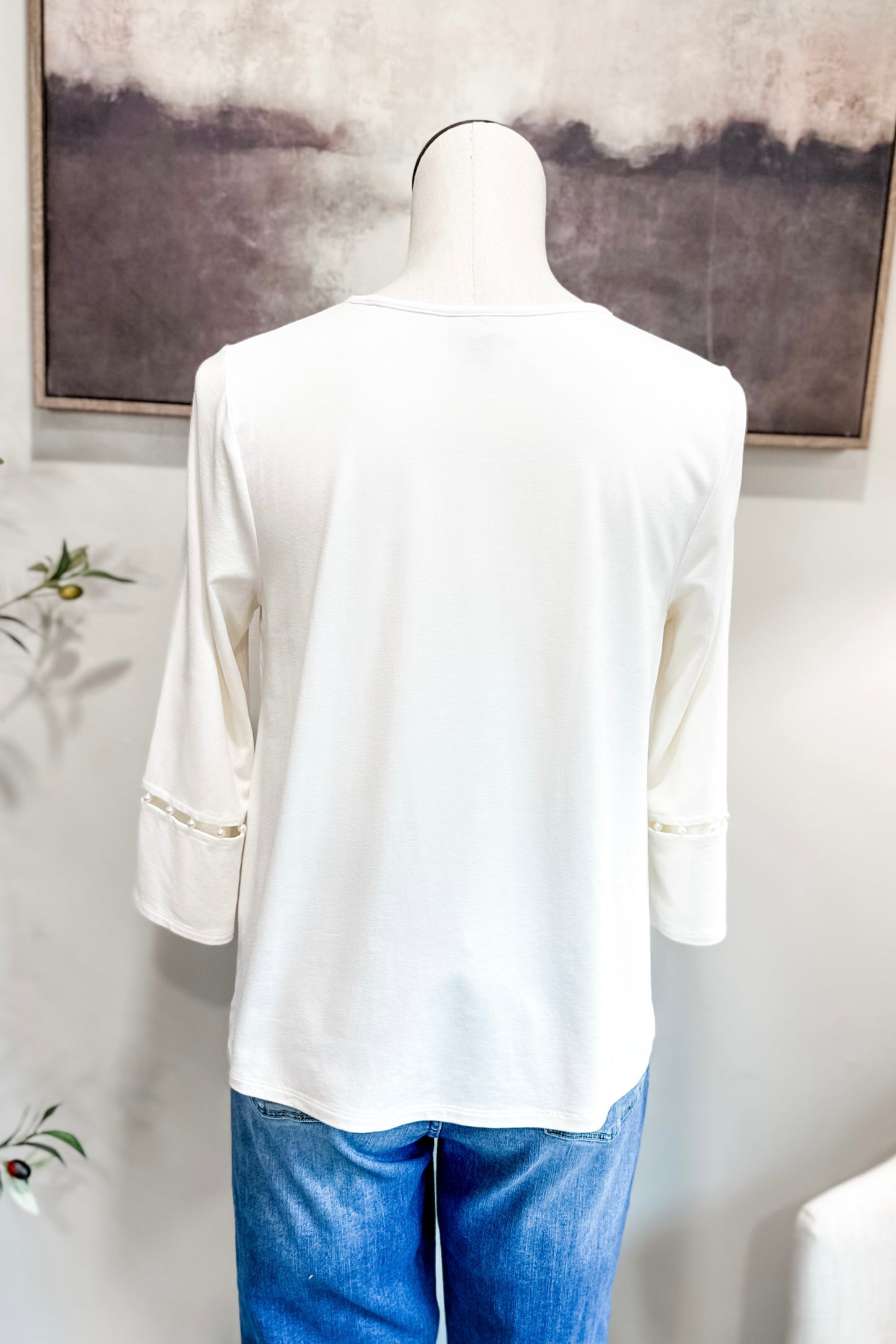 (S) J.Jill Pearl Sleeve Blouse