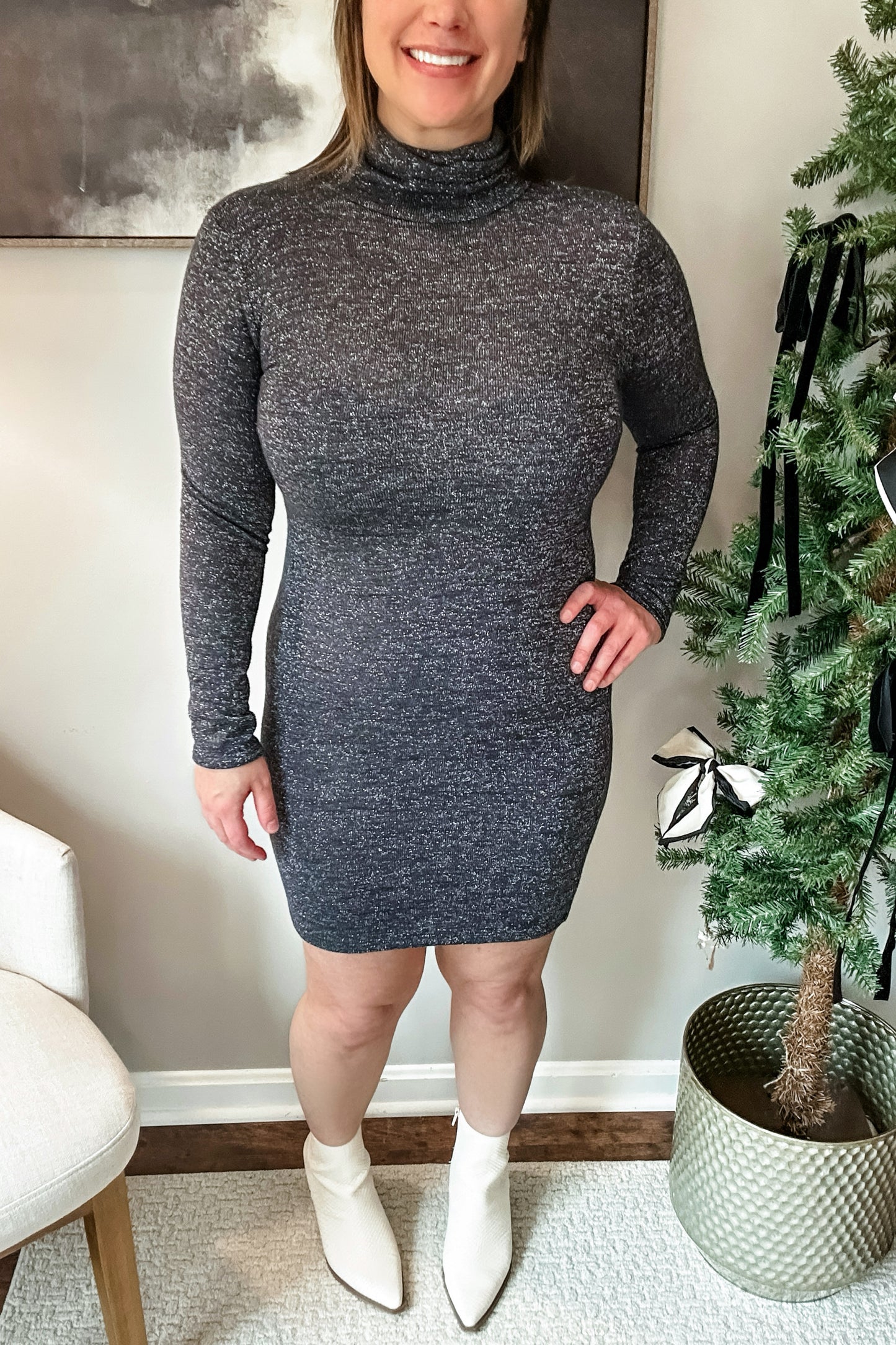 (S) H&M Sparkle Knit Dress