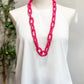 Pink Seed Bead Necklace