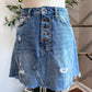 (4) Free People Denim Skirt