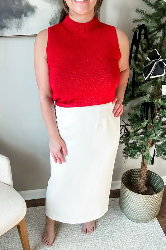 (12) Amanda Smith Suits Ivory Skirt