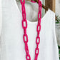 Pink Seed Bead Necklace