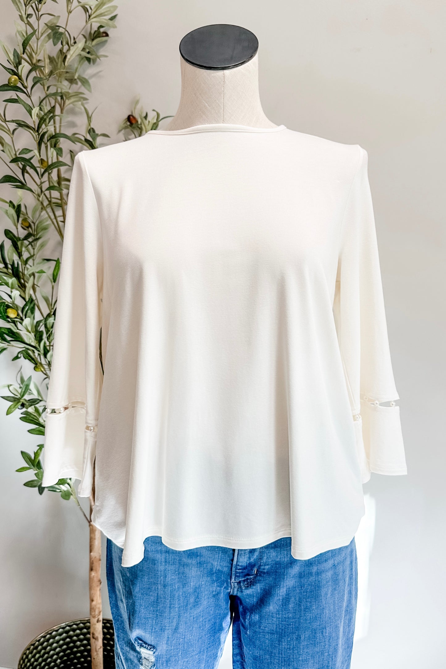 (S) J.Jill Pearl Sleeve Blouse