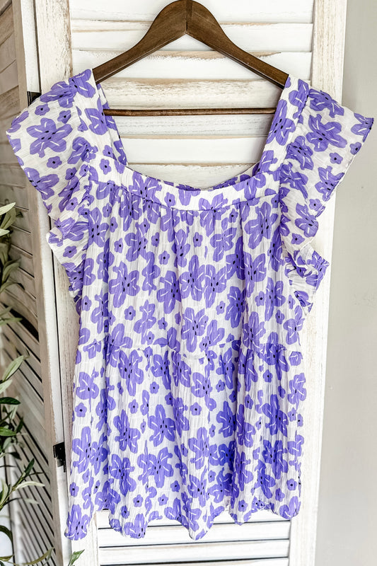 (1X) Hailey & Co Floral Blouse