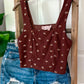 (L) Buckle Crop Tank