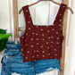 (L) Buckle Crop Tank