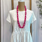 Pink Seed Bead Necklace