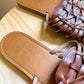 (9) Universal Thread Leather Slides