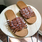 (9) Universal Thread Leather Slides