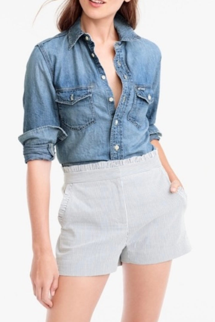 (0) J.Crew Pinstripe Short