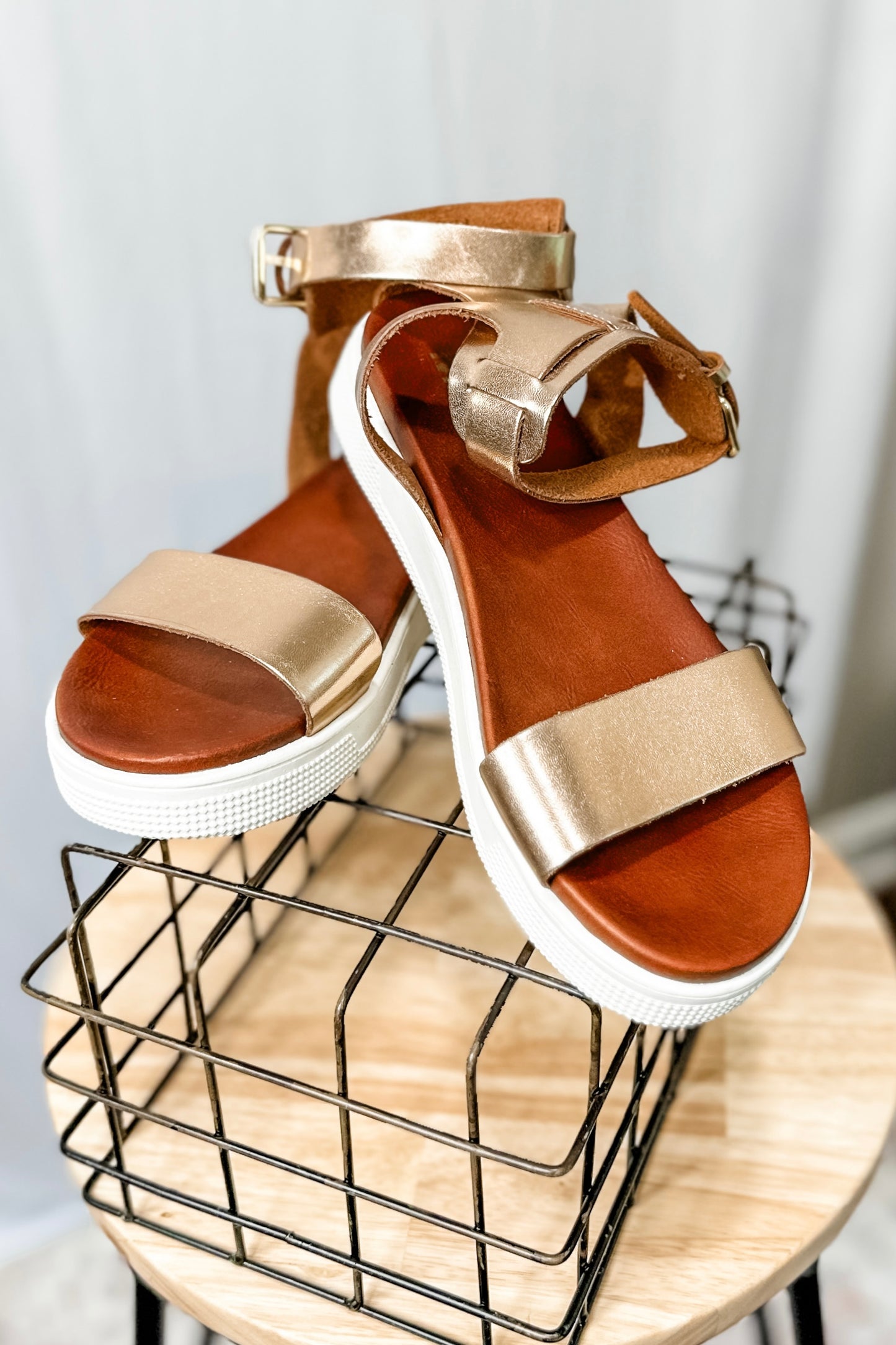 (7.5) Mia Ellen Rose Gold Sandal