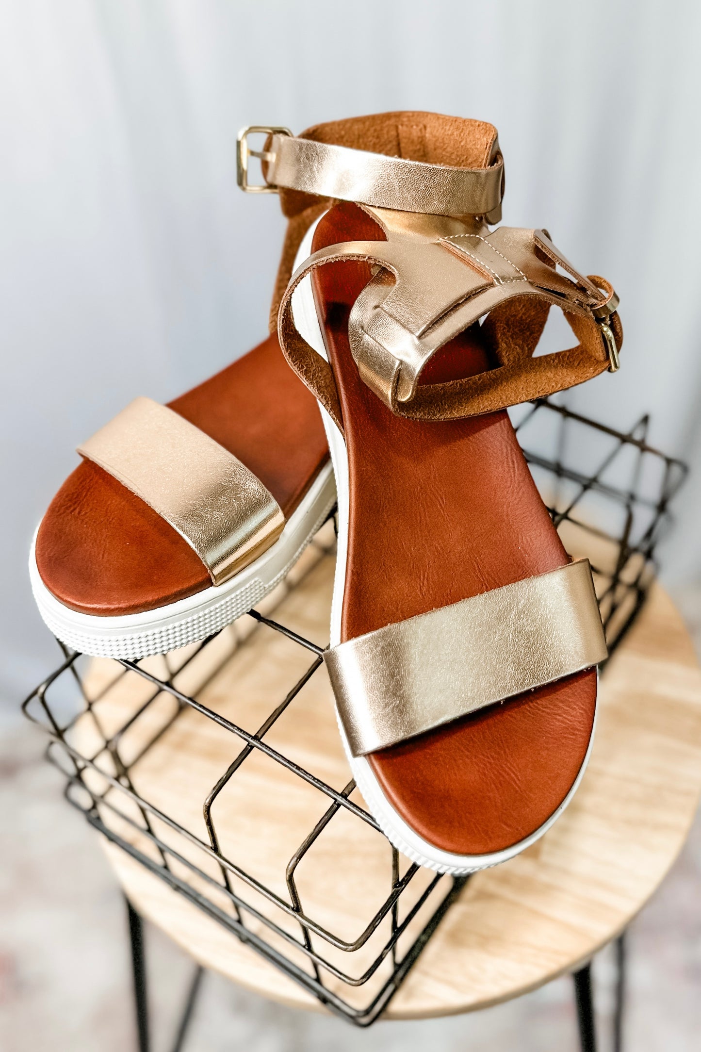 (7.5) Mia Ellen Rose Gold Sandal