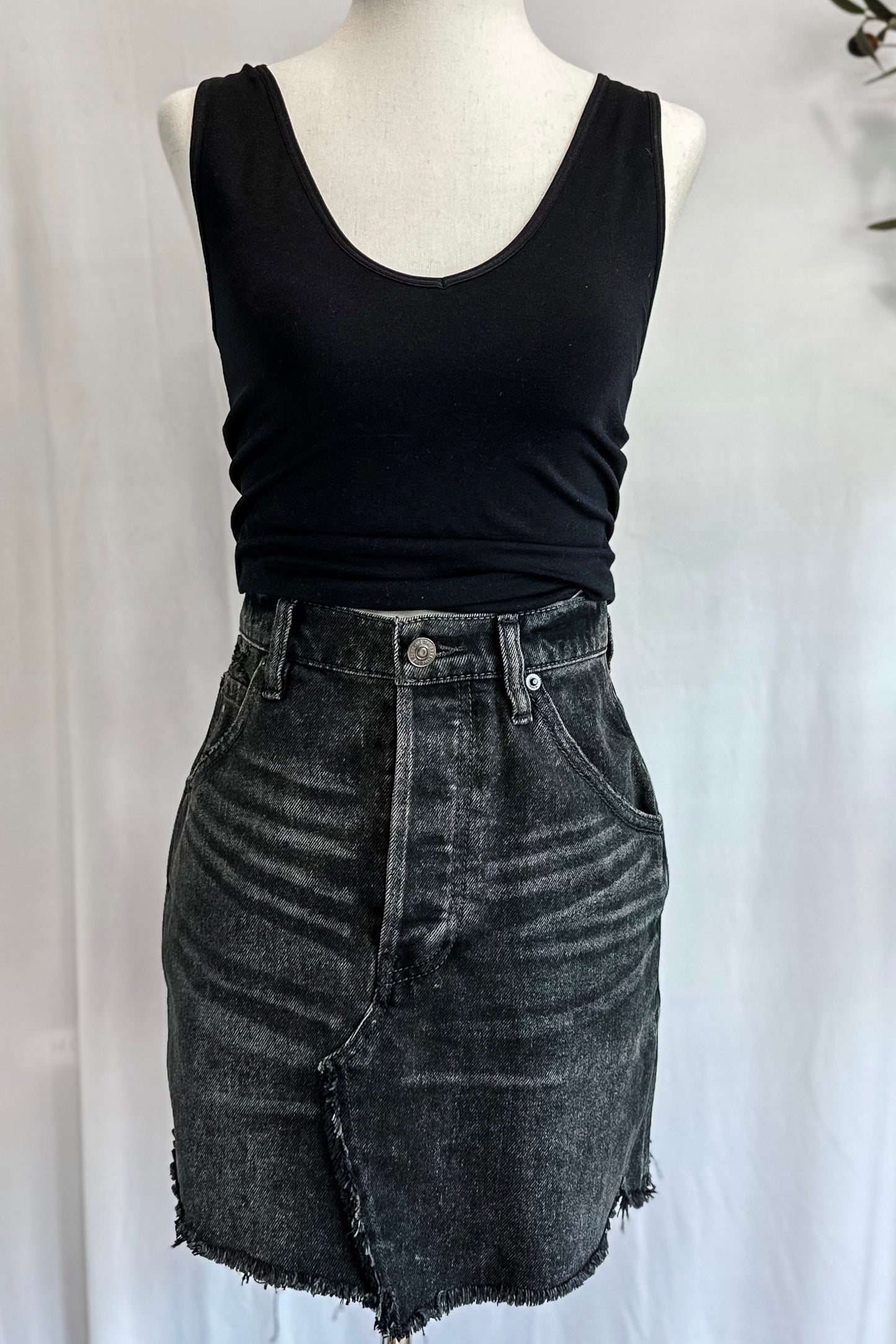 (2) Free People Denim Skirt