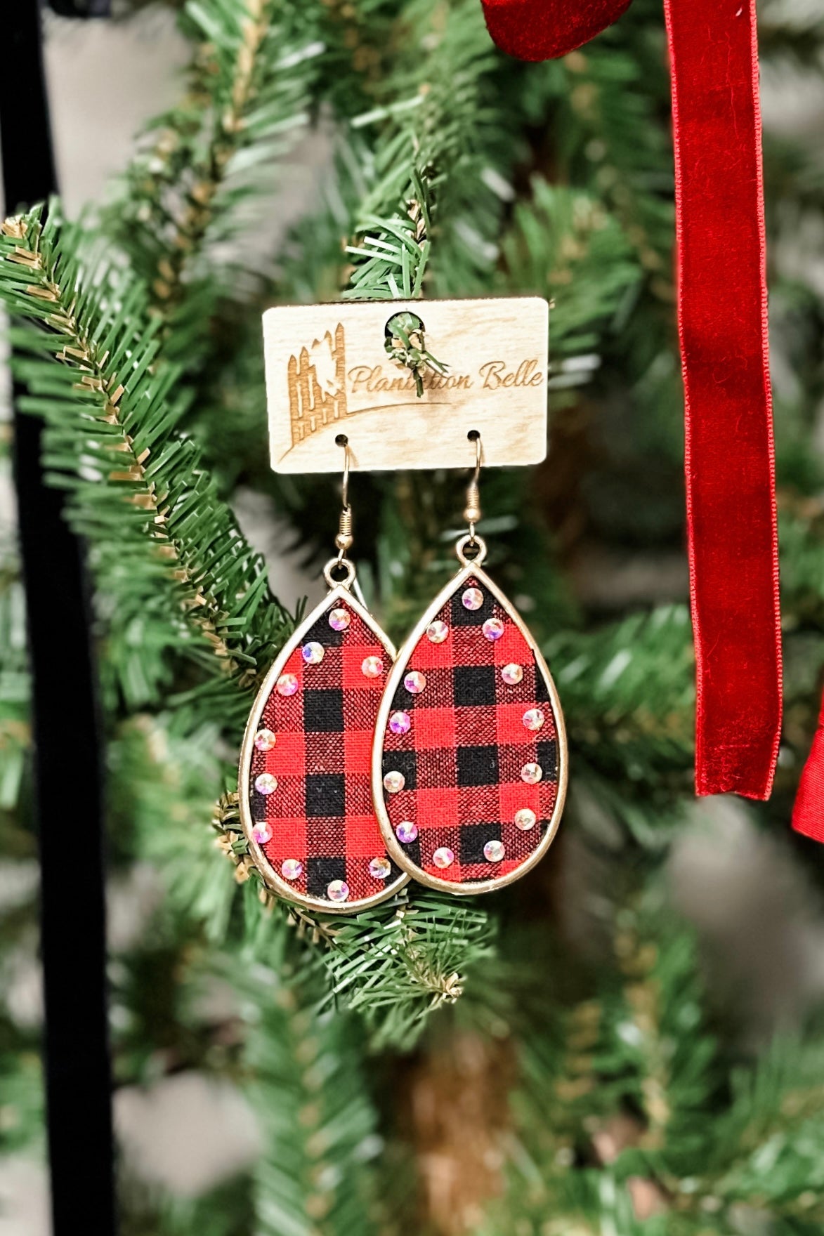 Buffalo Plaid Dangles