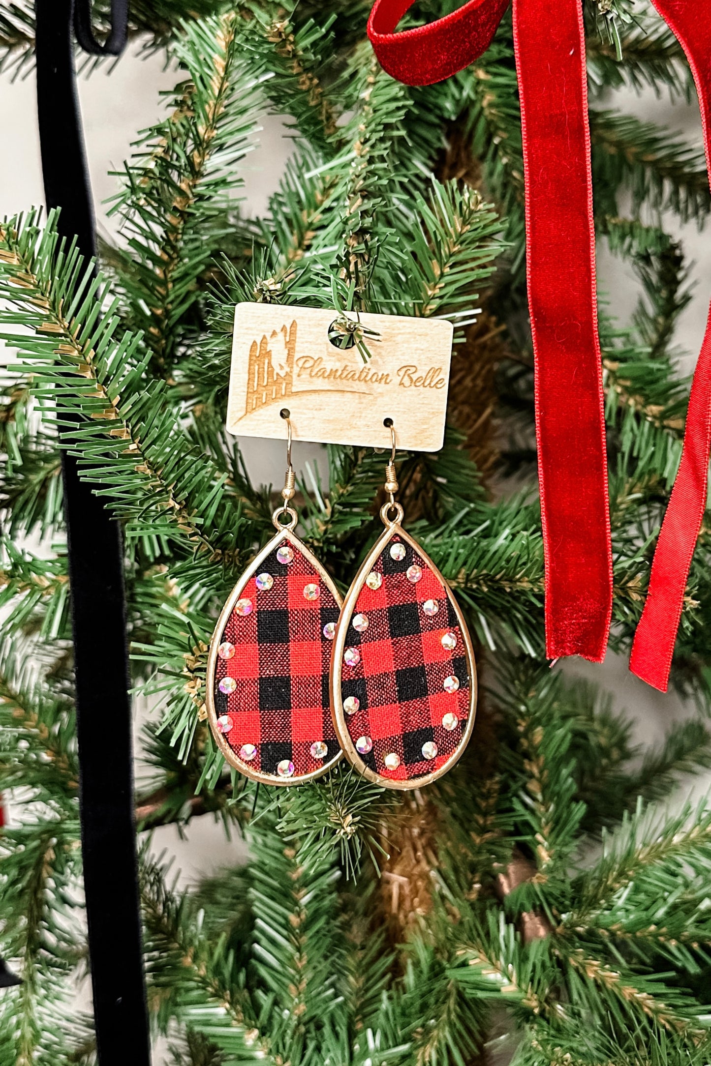 Buffalo Plaid Dangles