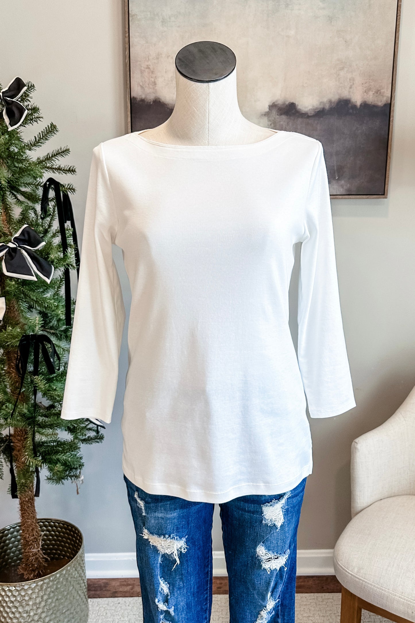 (M) Land’s End Basic Boatneck Top