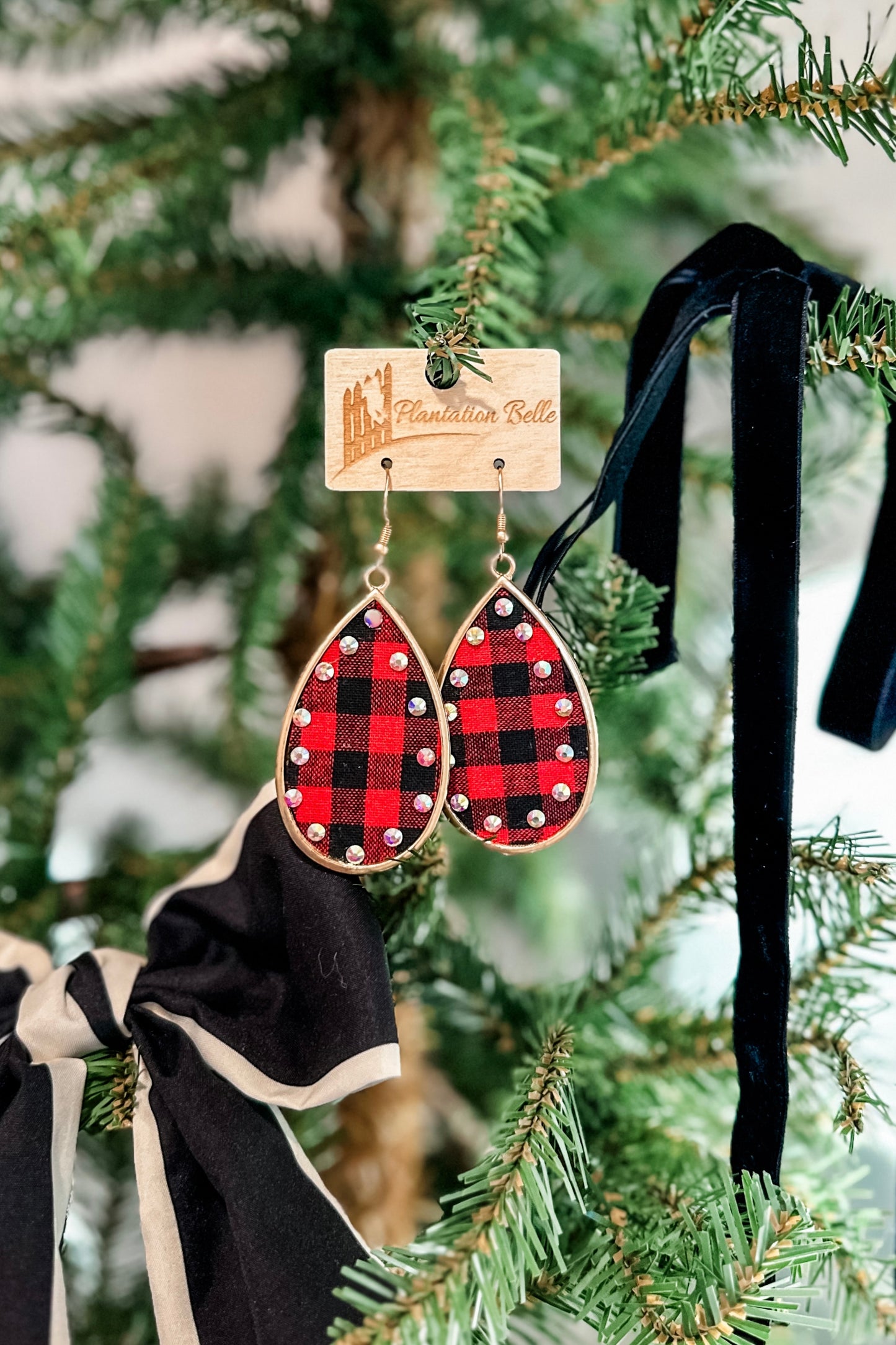 Buffalo Plaid Dangles