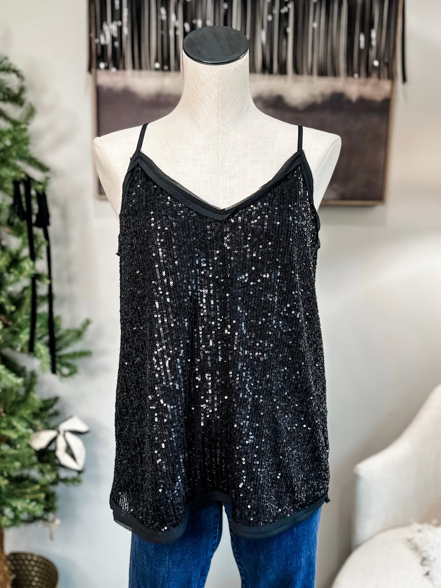 (M) Entro Sequin Camisole