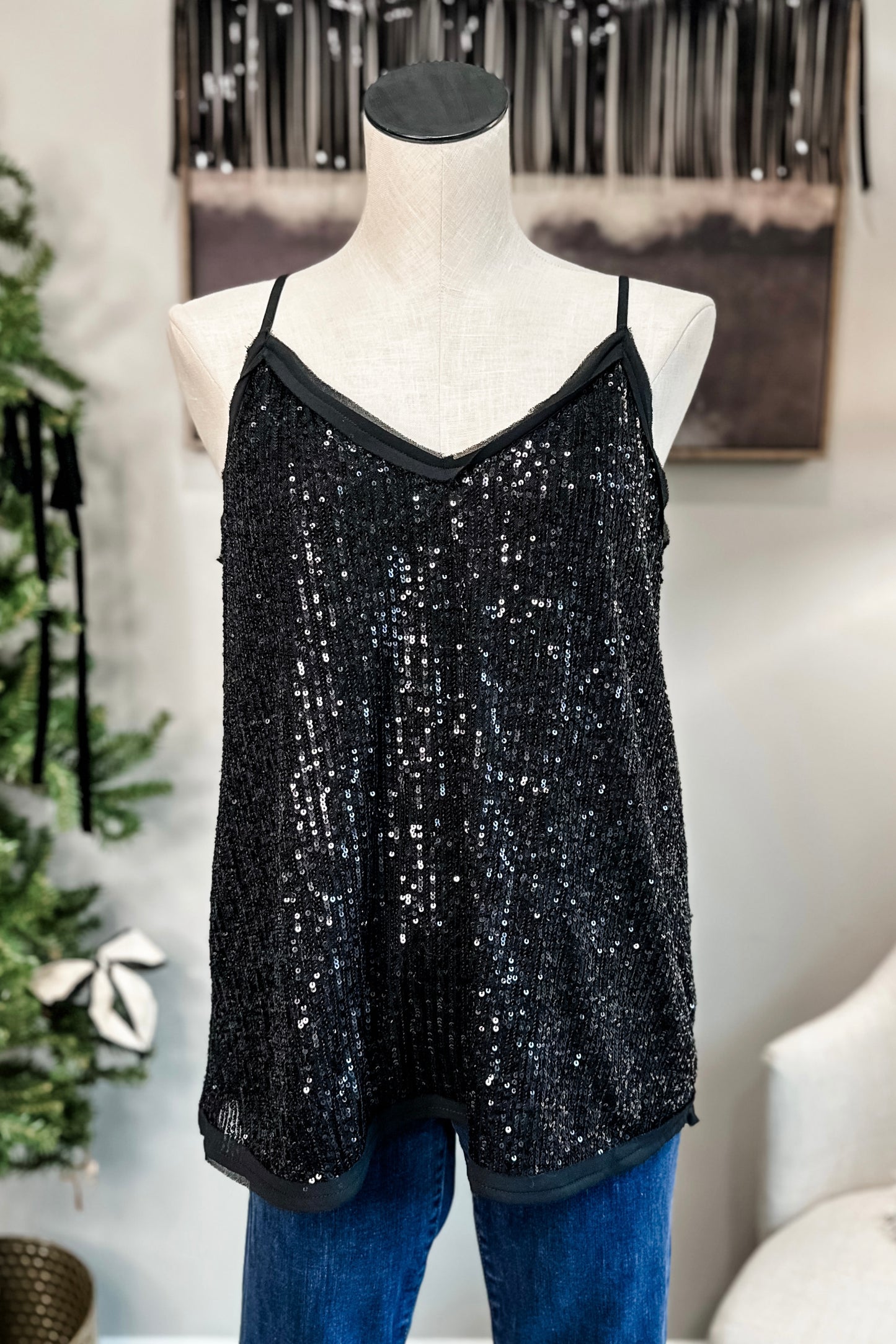 (M) Entro Sequin Camisole