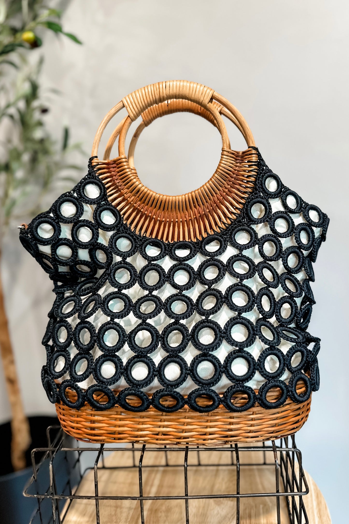 INC Crochet Handbag